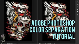 Learn Photoshop - How To Do Color Separations in Black T-shirt Screen Printing