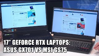 Asus Zephyrus GX701 vs MSI GS75 17" gaming notebooks