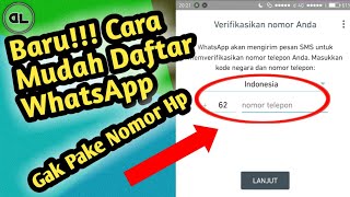 Baru!! Cara Daftar WhatsApp Tanpa Nomor  Hp