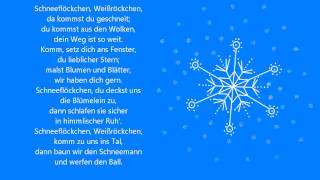 *Schneeflöckchen, Weißröckchen* Текст рождественской песенки на немецком языке с переводом