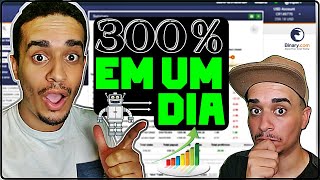 Fiz 300% em um dia de operação com uma banca de $5.19 dólares na Binary.com com robô