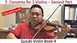Concerto for Two Violins | Bach | Second Violin Part | Suzuki Violin Book 4