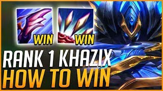 *RANK 1 KHAZIX* HOW TO WIN EVERY GAME OF SOLO QUEUE (PERFECT MACRO) - League of Legends