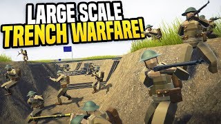 LARGE SCALE TRENCH WARFARE - Ravenfield Gameplay | Huge Trench Battle! (Mod Showcase)