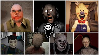 Death Endings | Granny⚔️Grandpa⚔️Mr Meat⚔️Ice Scream⚔️Erich Sann⚔️Smiling X⚔️Butcher Madness