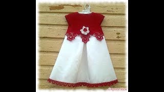 Комбинированное Платье Крючком для Девочки 2019 / Combined Crochet Dress / Kombinierte Kleid Haken