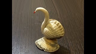 Лебедь из ракушек.Просто и быстро.