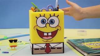 Como fazer Porta Lápis do Bob Esponja - #DIY
