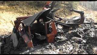 Трелевочник утонул в болоте.ч1