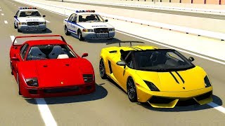 High Speed Police Chases #1 - BeamNG drive