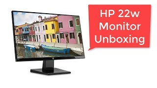 HP 22W Monitor Unboxing