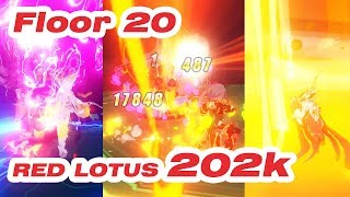 Honkai Impact 3 : Red Lotus 200k Floor 20th with Shadow Knight/Phoenix/Divine Prayer