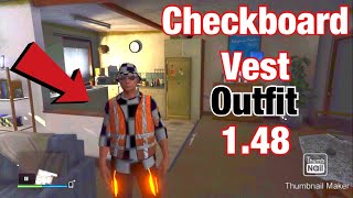 Trash Vest Checkboard Modded Outfit - GTA 5 Online Outfit Tutorial