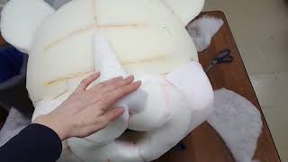 Как можно сделать основу головы из поролона для Леопарда ростовой