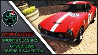Doomsday Heist DLC UNRELEASED SPORTS CLASSICS GT500, 190Z, Viseris, Savestra Customization Showcase