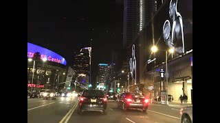 2020/01/28 Driving past Staples center to pay tribute to Kobe (night)