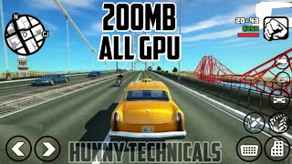 How To Download Gta San Andreas Lite Android | Highly Compressed 200Mb All Gpu | by HUNNY TECHNICALS