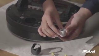 Как чистить переднее колесо Roomba 880