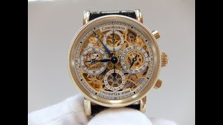 Chronoswiss Opus solid 18k gold skeleton chronograph