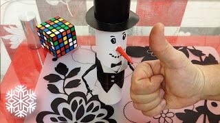 новогодние поделки - снеговик