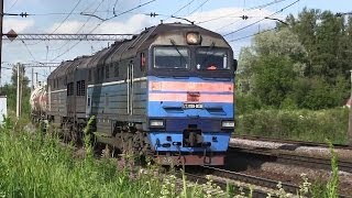 Тепловоз 2ТЭ116У-0036 с грузовым поездом