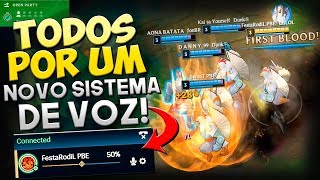 AGORA SIM! SISTEMA DE VOZ NO LOL É MARAVILHOSO! - NOVO MODO TODOS POR UM - RodiL