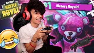 دايلر يلعب فورتنايت لاول مرة ! ( طريقة تخليك تفوز بسهولة !)