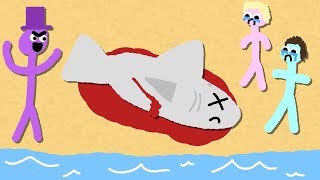 Zombey tötet einen Hai und bringt Kinder zum Weinen.