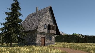 Blender modeling and texturing simple medieval house / Blender - středověký dům