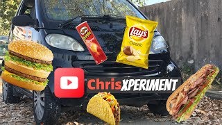 Car Crush - CAR VS FastFood(Big Mac | Subway | Taco)- COCA COLA VS PEPSI
