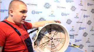 Замена подшипников в стиральной машине Indesit с клееным баком часть 2