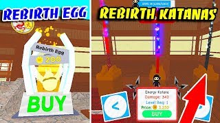 *NEW* REBIRTH ZONE UPDATE, REBIRTH EGG & KATANA SWORDS In NINJA MASTERS!! (Roblox)