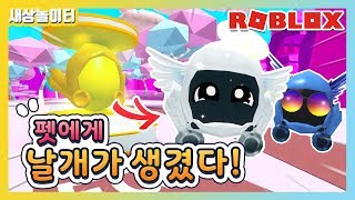 [로블록스] 풍선껌 시뮬에 모자와 날개가 생겼어요! 귀여운 도미너스펫에 날개 장착! 풍선껌 시뮬레이터 8화(Roblox Bubble Gum Simulator)