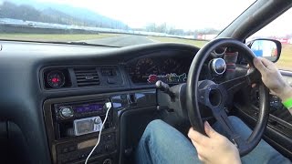 ドリフト INSANE OnBoard 1JZ-GTE Toyota Mark II JZX100 - Manji Drift & Clutch Kick!