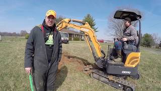 Family Project.  DIY Water Line Install with Mini-Ex