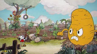 CUPHEAD - Inkwell Isle One - The Root Pack – “Botanic Panic!”  Boss Battle Gameplay (1080p 60fps)