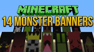 Minecraft: 14 Monsters Banners Tutorial