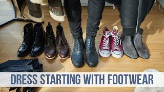 How to Build an Outfit From the Feet Up | Dressing Chelsea Boots, Dress Boots, Sneakers