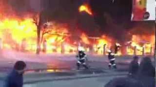 Пожар в Грозном  РТЦ Беркат 18 12 13 :(((((((