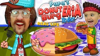 FGTeeV PAPA'S BURGERIA in Real Life ? + DONUTERIA 2 (Gameplay/Skit)