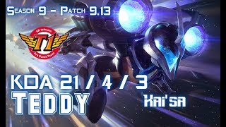 SKT T1 Teddy KAI'SA vs SIVIR ADC - Patch 9.13 KR Ranked