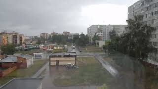 Шум дождя для сна. Subsiding rain with a thunderstorm for sleeping