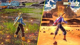 Jump Force VS Xenoverse 2 | Future Trunks Moveset & Special Moves Comparison!
