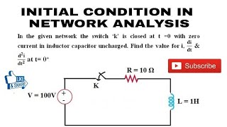 7. Numerical Problem on Initial & Final Condition in Transient Analysis Series R-L Circuit