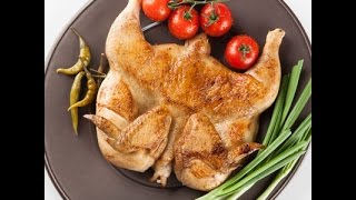 Цыплёнок Табака на сковороде. Это очень вкусно и просто! Цыпленок тапака. Курица жареная