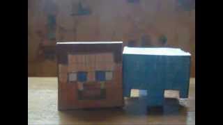 Minecraft Из Бумаги - 2 Голова Стива