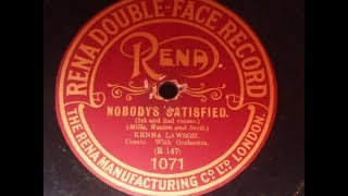 Rare 78rpm record labels no 75 "Rena Double Face record" Nobody's Satisfied Kenna Lawson 1071