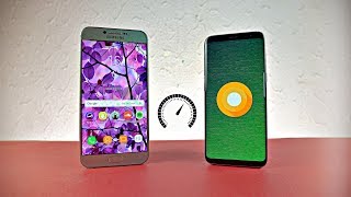 Samsung Galaxy A8 Android 7.0 Nougat vs Galaxy S8 Android 8.0 Oreo - Speed Test!