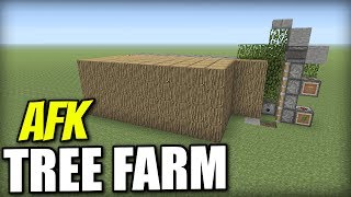 Minecraft Bedrock - AFK TREE FARM ? Automatic ? Tutorial - PS4 , MCPE , Xbox , Windows & Switch