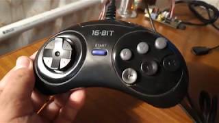 Gamepad Sega Mega Drive и Raspberry pi (Геймпад от Сега)